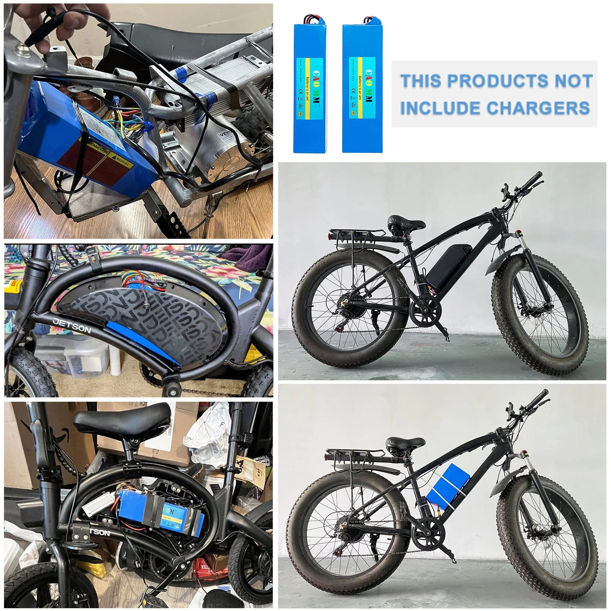1PC 48V 10Ah Ebike Battery Without Charger Set 48V Lithium Battery for 1000W Electric Bike Tricycle