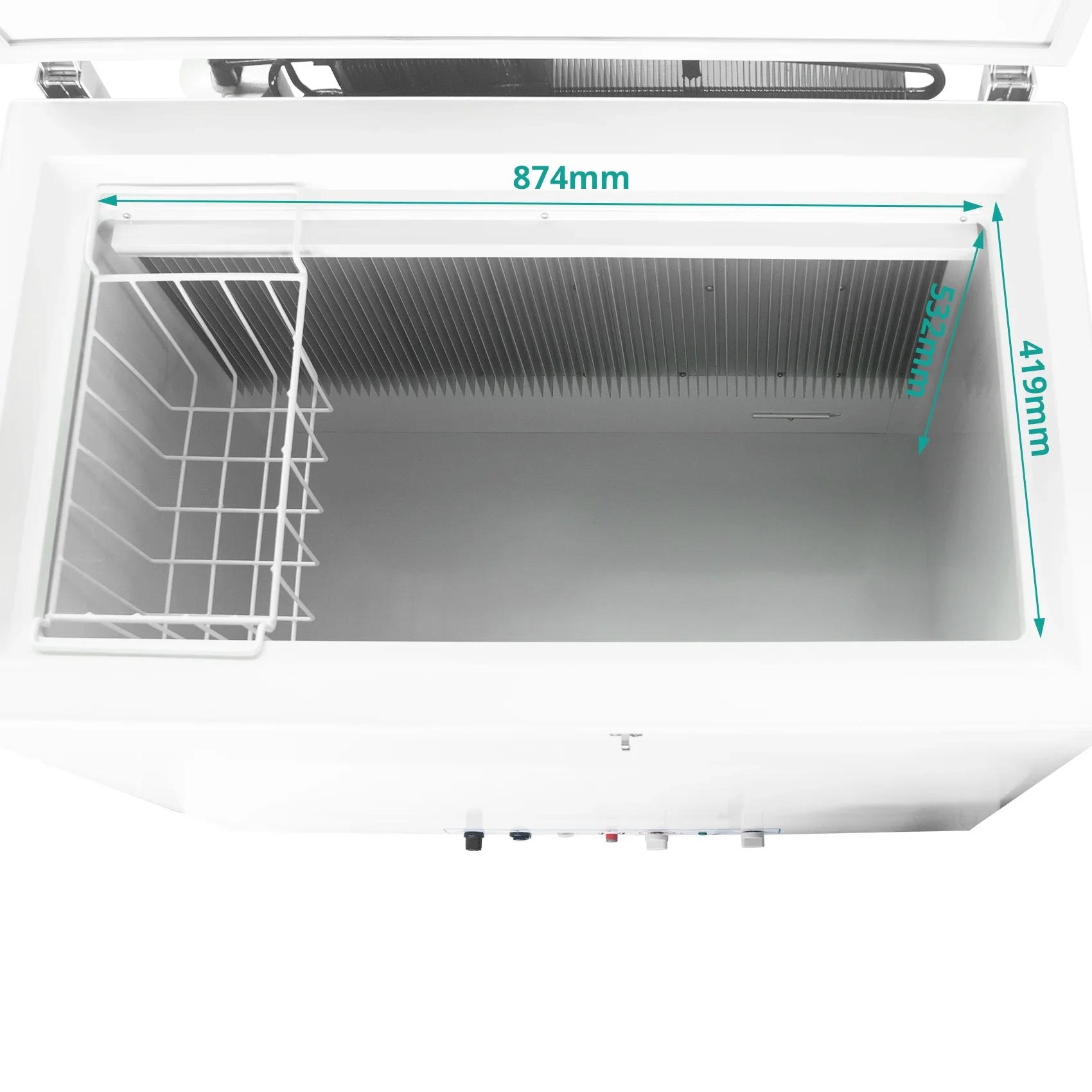7 Cu ft Propane Chest Freezer, LPG/110V 2 Way Freezer Off Grid Lock and Top Door for Outdoor White