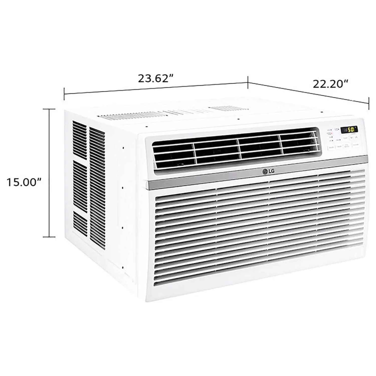 LG 8, 000 BTU 340 Sq Ft Window Air Conditioner with Remote Control, White, LW8016ER