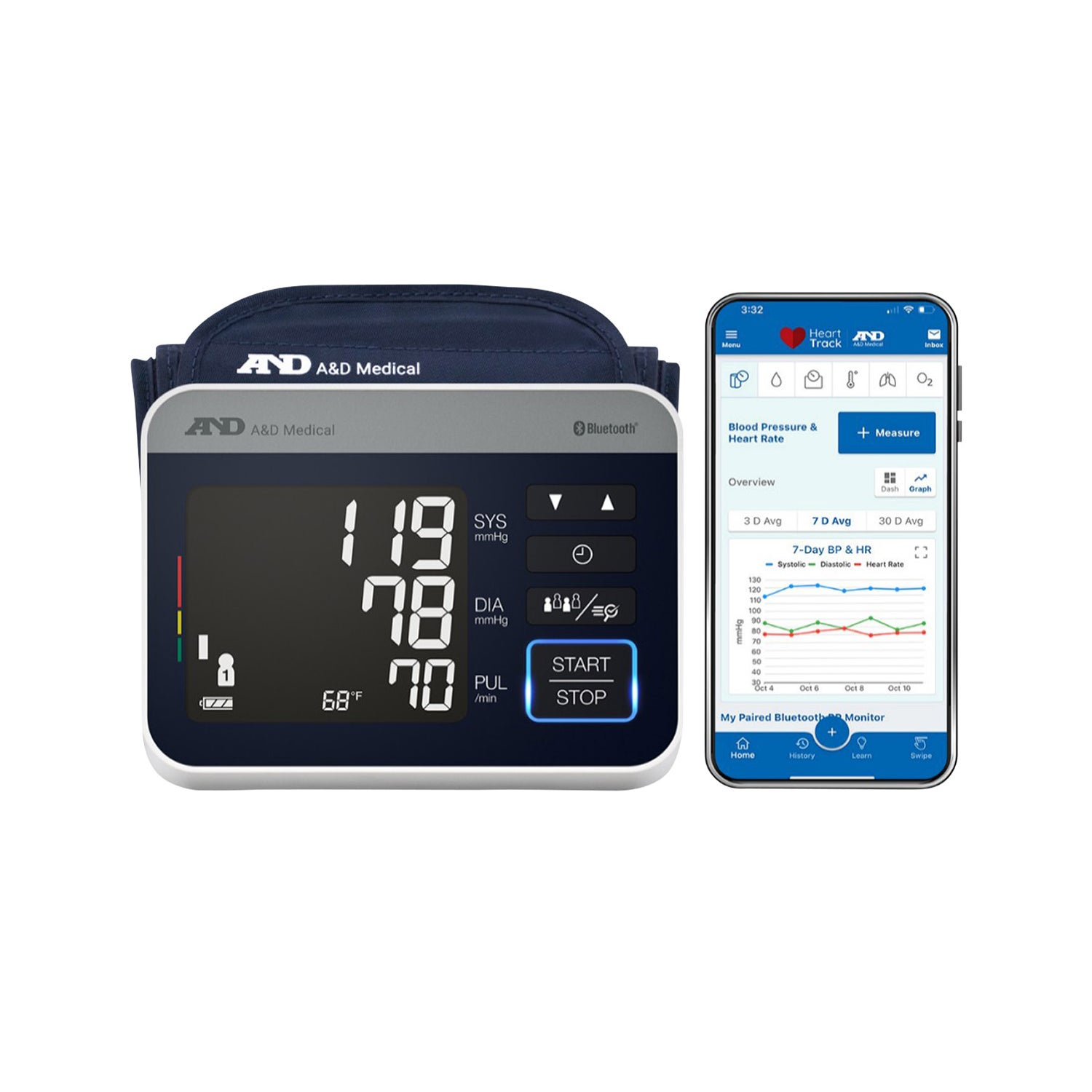 A&D Medical Precision Check Pro Blood Pressure Monitor with Carrying Case