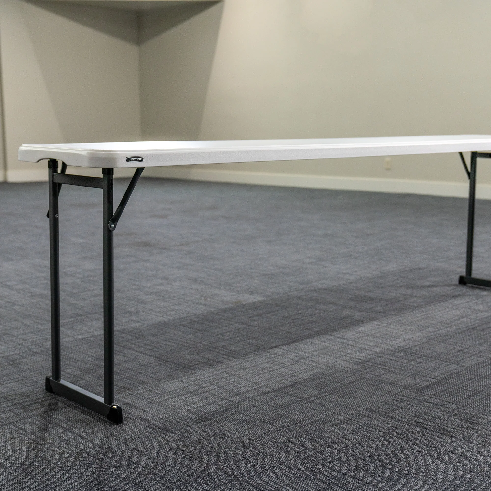 Lifetime 8 Foot Seminar Rectangle Table, Indoor/Outdoor Commercial Grade, White Granite, (80930)