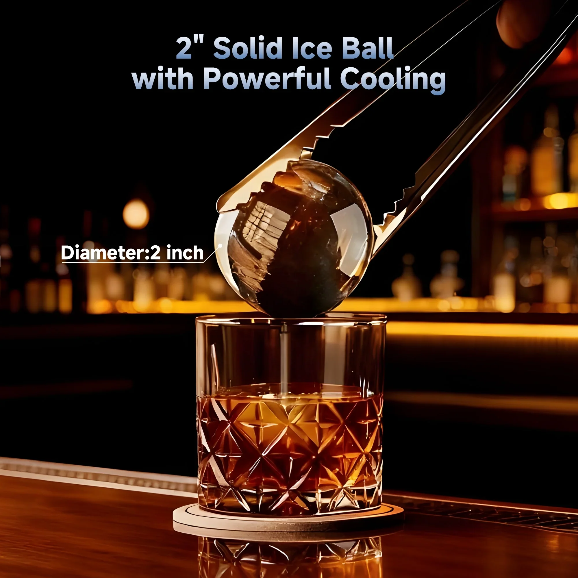 Simzlife Sphere Ice Maker, 10 Pcs/Hour, 150 Pcs/Day, Clear Ice Ball Maker with Enhanced Insulation, with LCD Touch