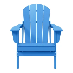 WestinTrends Malibu Classic Outdoor Patio HDPE Folding Poly Adirondack Chair, Pacific Blue