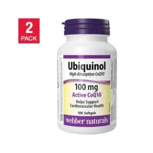 webber naturals Ubiquinol 100 mg, 2 x 100 Softgels