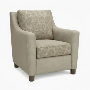 Modern Sloped-Arm Faux Leather Accent Chair
