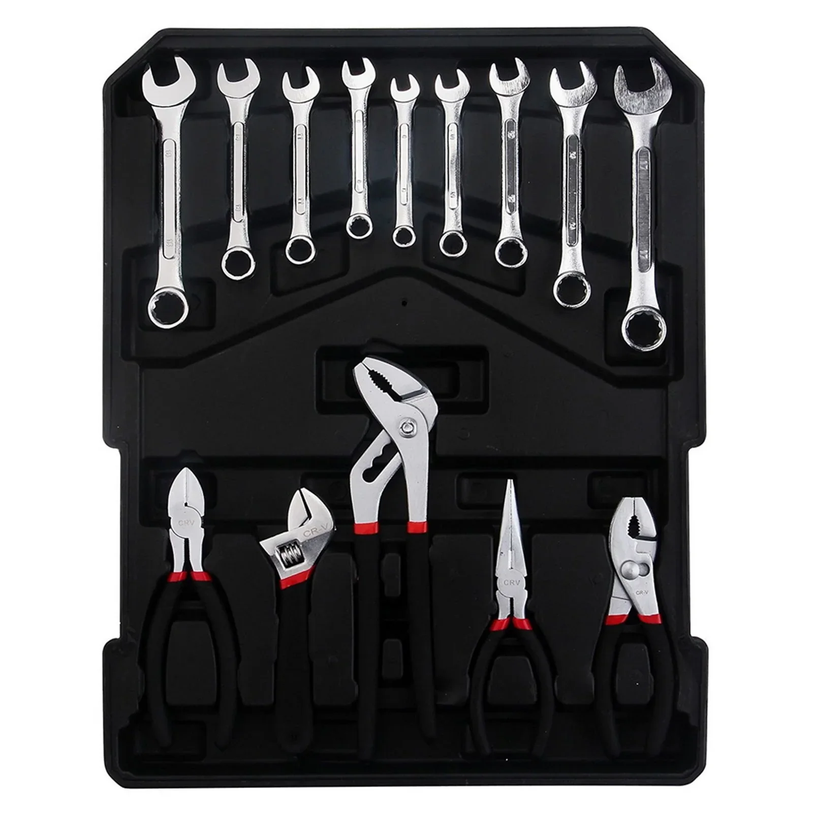 799 Pieces Professional Mechanics Hand Tool Set, Mobile Tool box on Wheels W/Ratchets&Socket, Screwdriver, Tongs, 4-layer Tool Case & Tool Kit, Silver