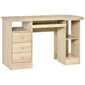HOMCOM Computer Desk Modern Workstation Desk w/ Shelf Drawer