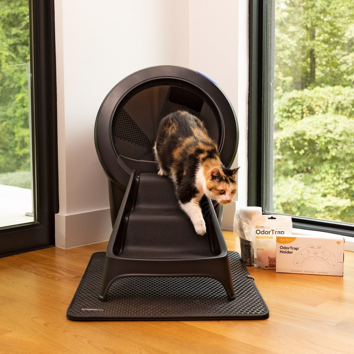 Litter-Robot 4 Self Cleaning Electric Cat Litter Box Exclusive Bundle, Black
