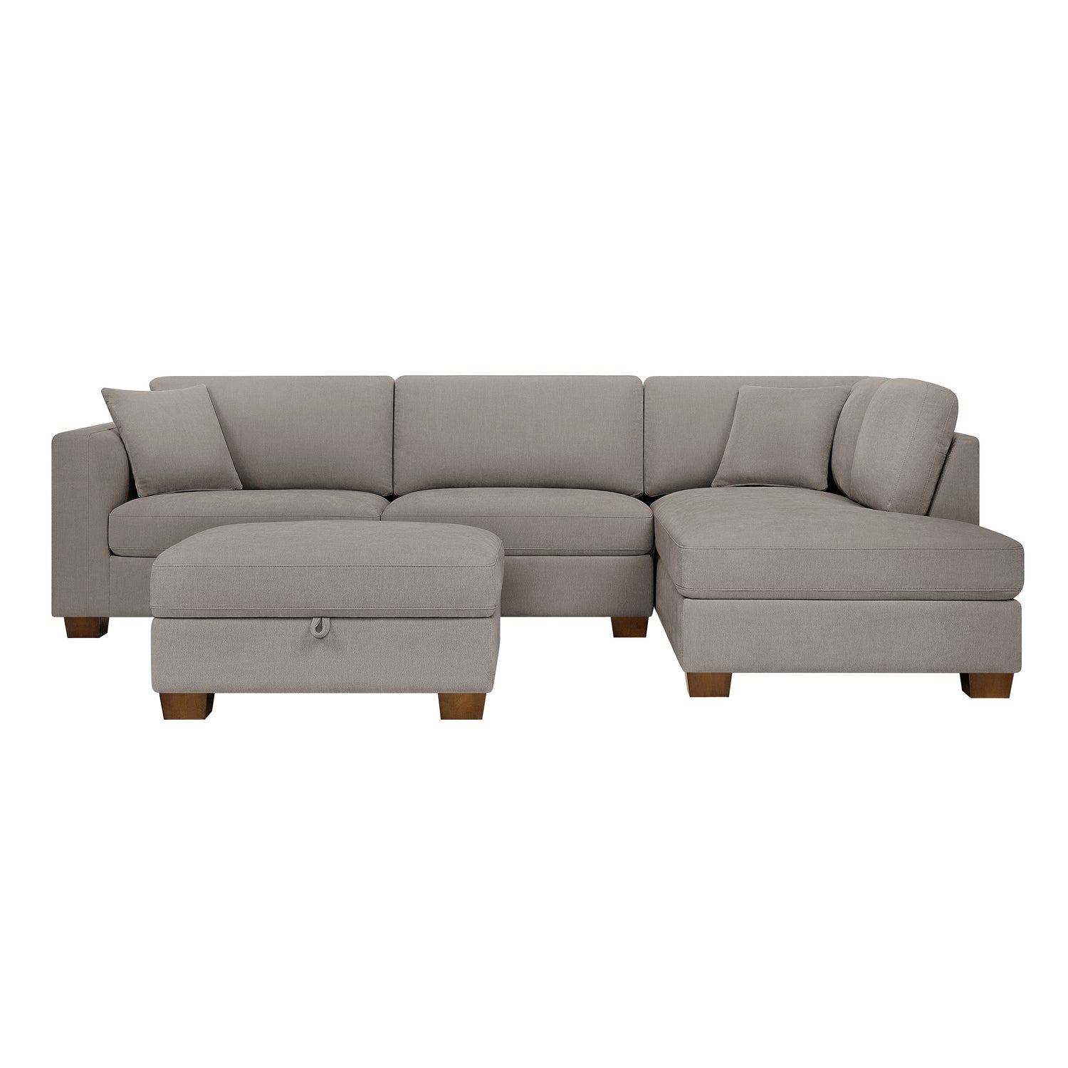 Thomasville Walsen 3-piece Fabric Sectional with Storage Ottoman