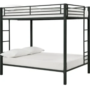 DHP Full over Full Metal Bunk Bed, Black