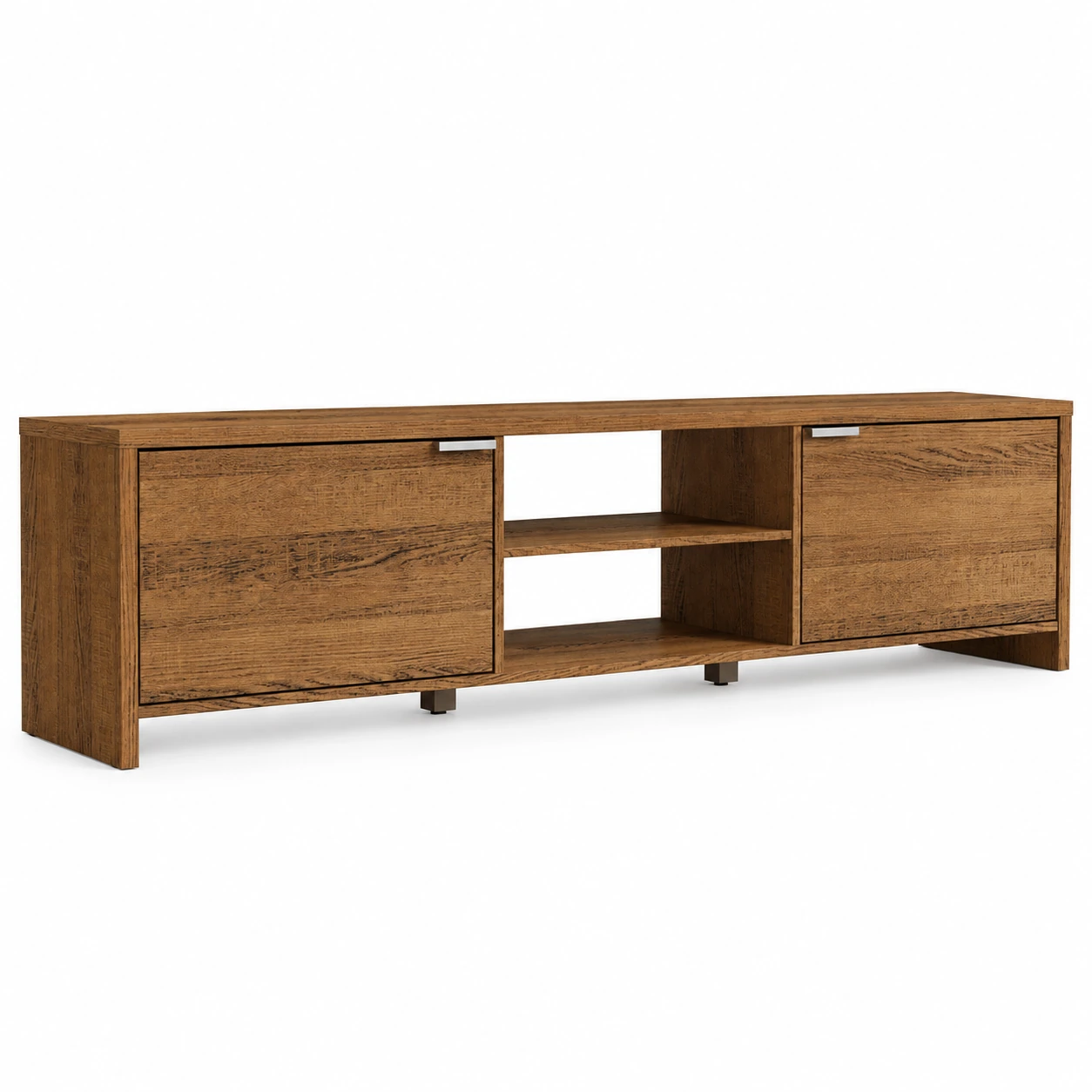 Madesa TV Stand Large Media Console with Cable Management for 65, 75 Inch Media Storage Gaming Living Room Entertainment Center Modern Wooden Television Cabinet - Rustic