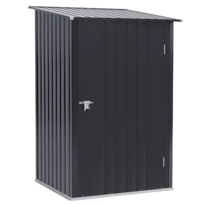 Outsunny 3.3' x 3.4' Lean-to Garden Storage Shed w/ Lockable Door