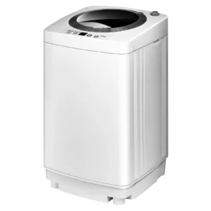 Giantex Portable Washing Machine, 2-in-1 Full-Automatic Wash & Dry, 8 lbs Capacity Laundry Washer w/5 Programs, 3 Water Levels & Drain Pump, Compact Cloth Washer Spinner