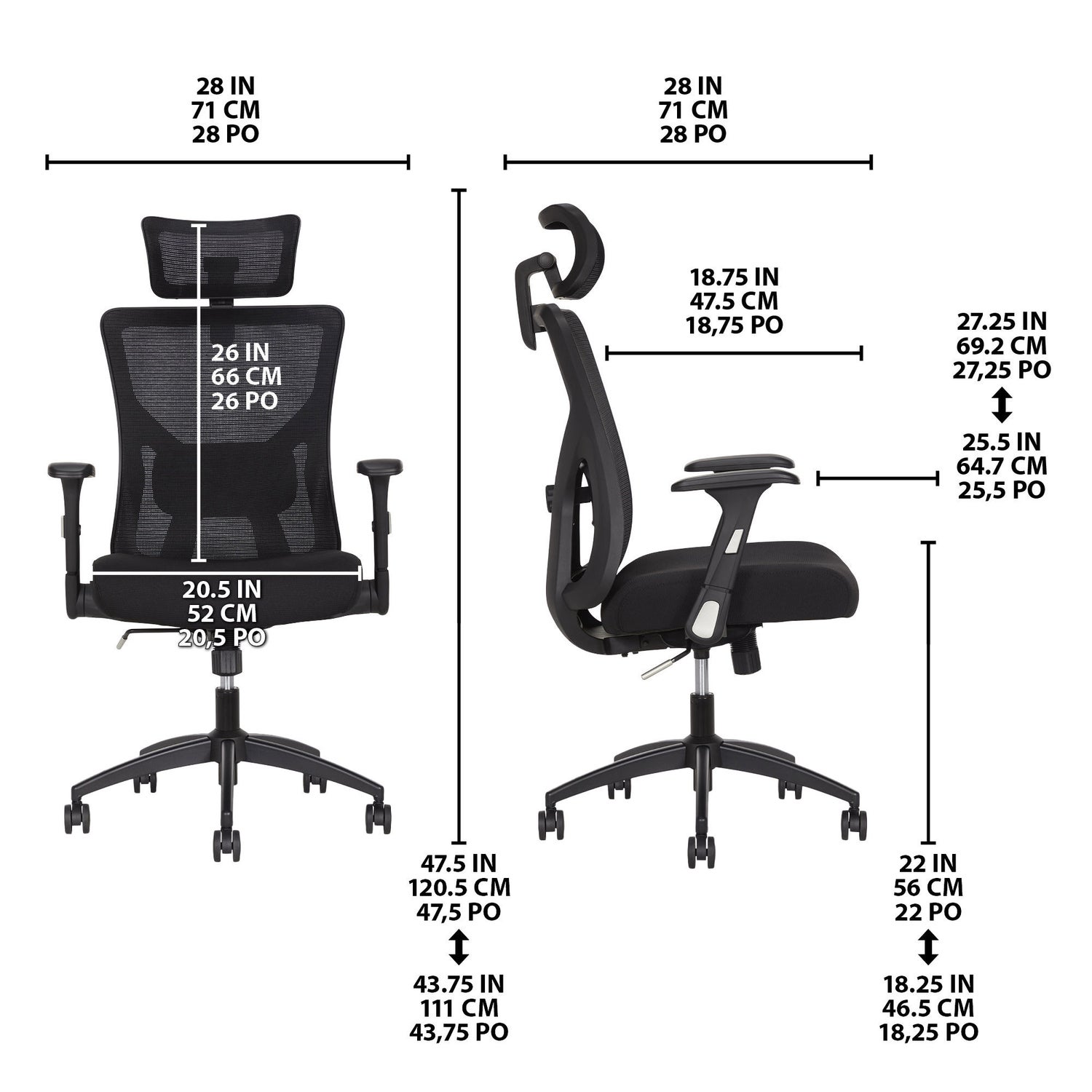 TrueWellness Mesh Office Chair