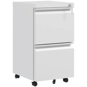 Vinsetto Steel File Cabinet with Lock Hanging Bar for Letter A4 Legal Size