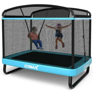 Gymax 6FT Kids Recreational Trampoline W/Swing Safety Enclosure Indoor/Outdoor