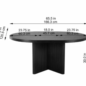Better Homes & Gardens Lillian Fluted Round Expandable Dining Table