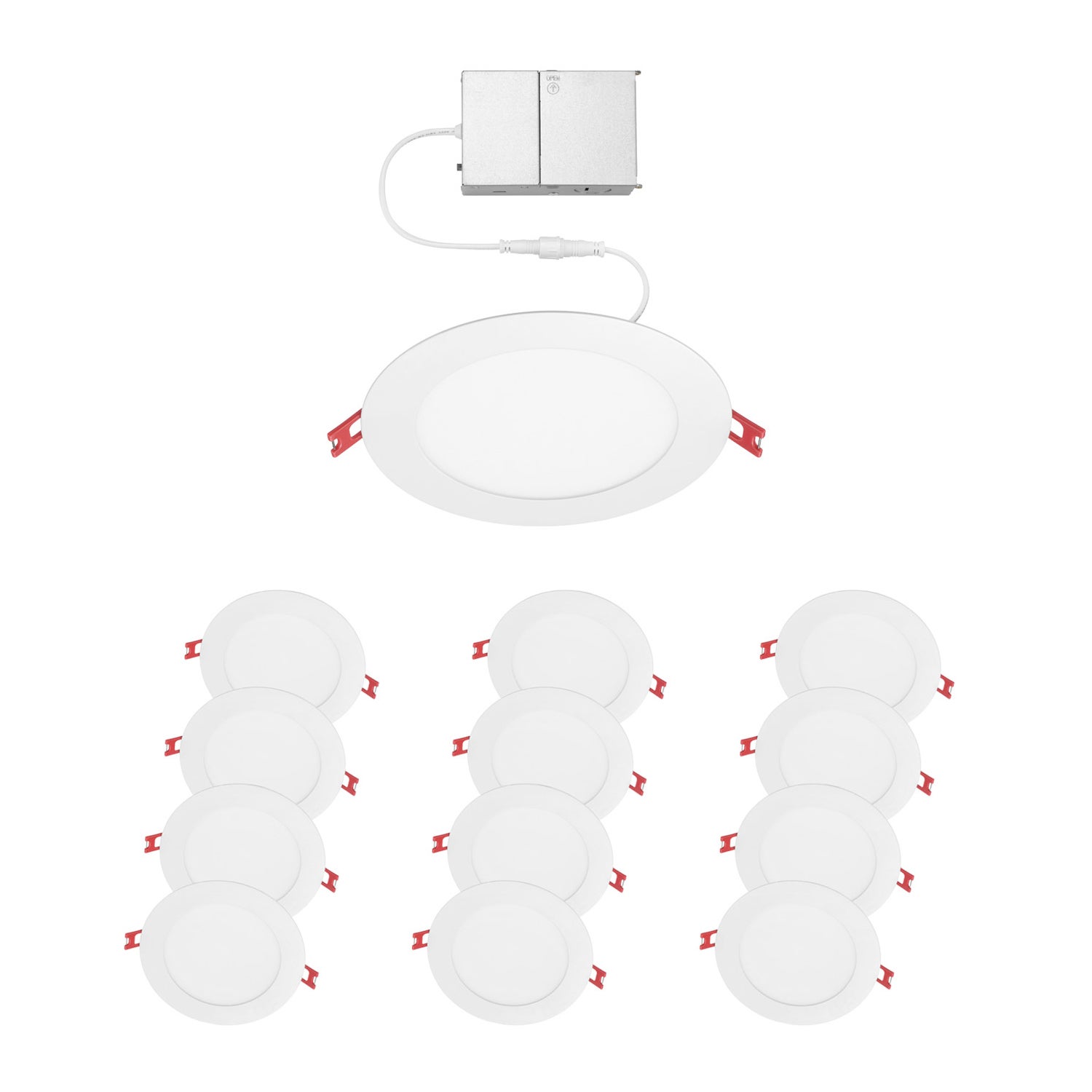 Globe Electric 3 CCT Integrated Slim Recessed Light Kit, 12-pack