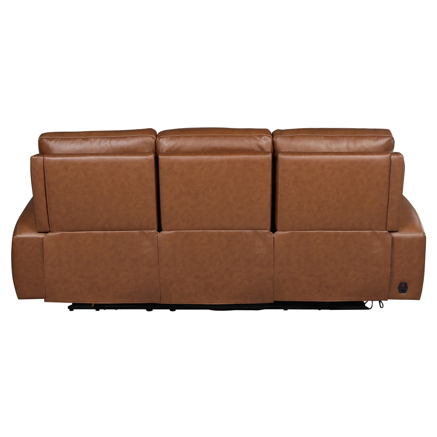 NiceLink Marlowe Top Grain Leather Power Sofa with Lumbar Support