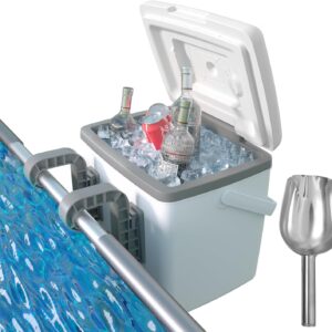 Pool Cooler-Small Coolers Hard Shell for Above Ground Pools Accessories,Portable Ice Chest Poolside Coolers with Handle,Swimming Pool Bar,Outdoor Chill Boxs Insulated for Travel Beach Camping