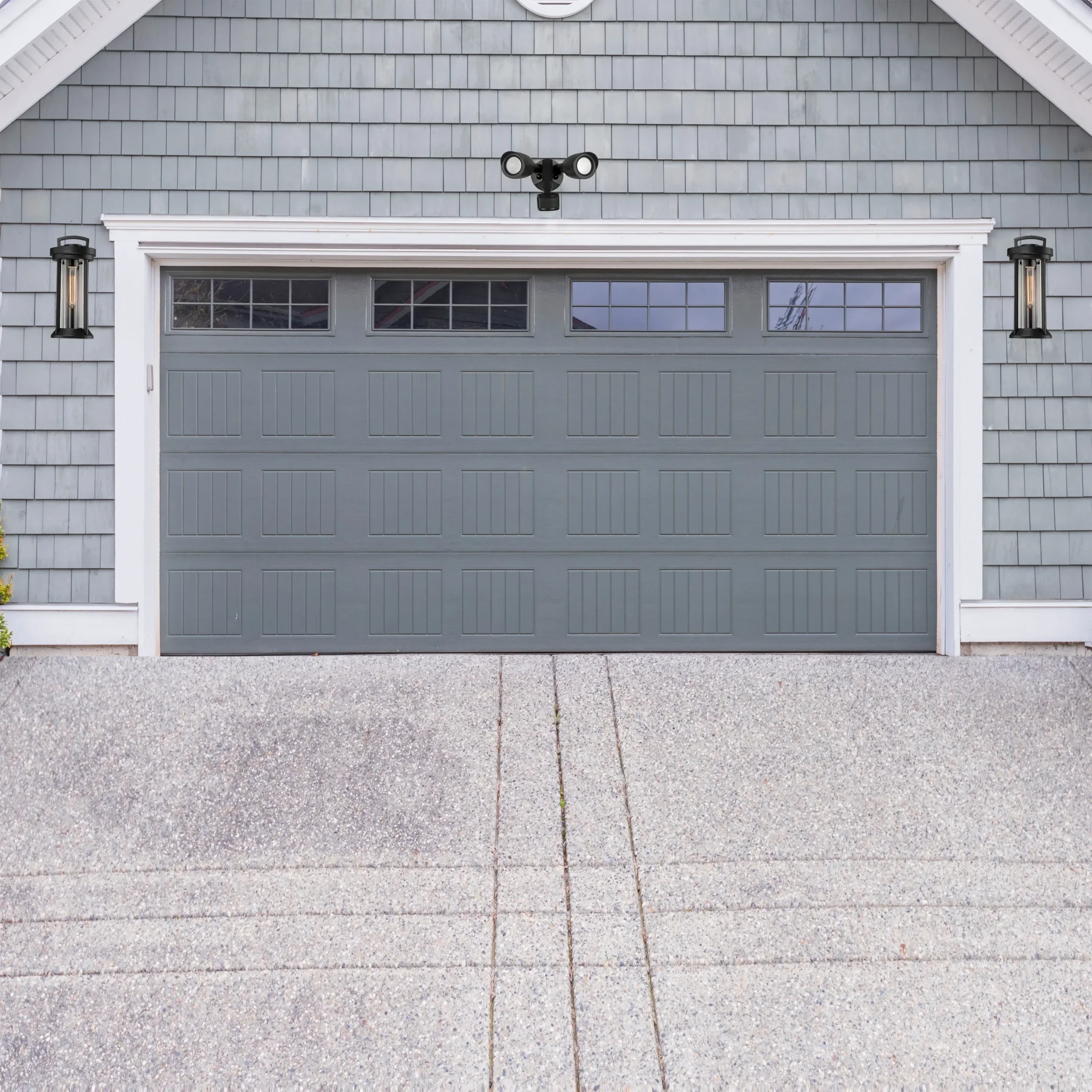 Nuvo Lighting LED Security Light Dual Head With Motion Sensor Black Finish 3000K