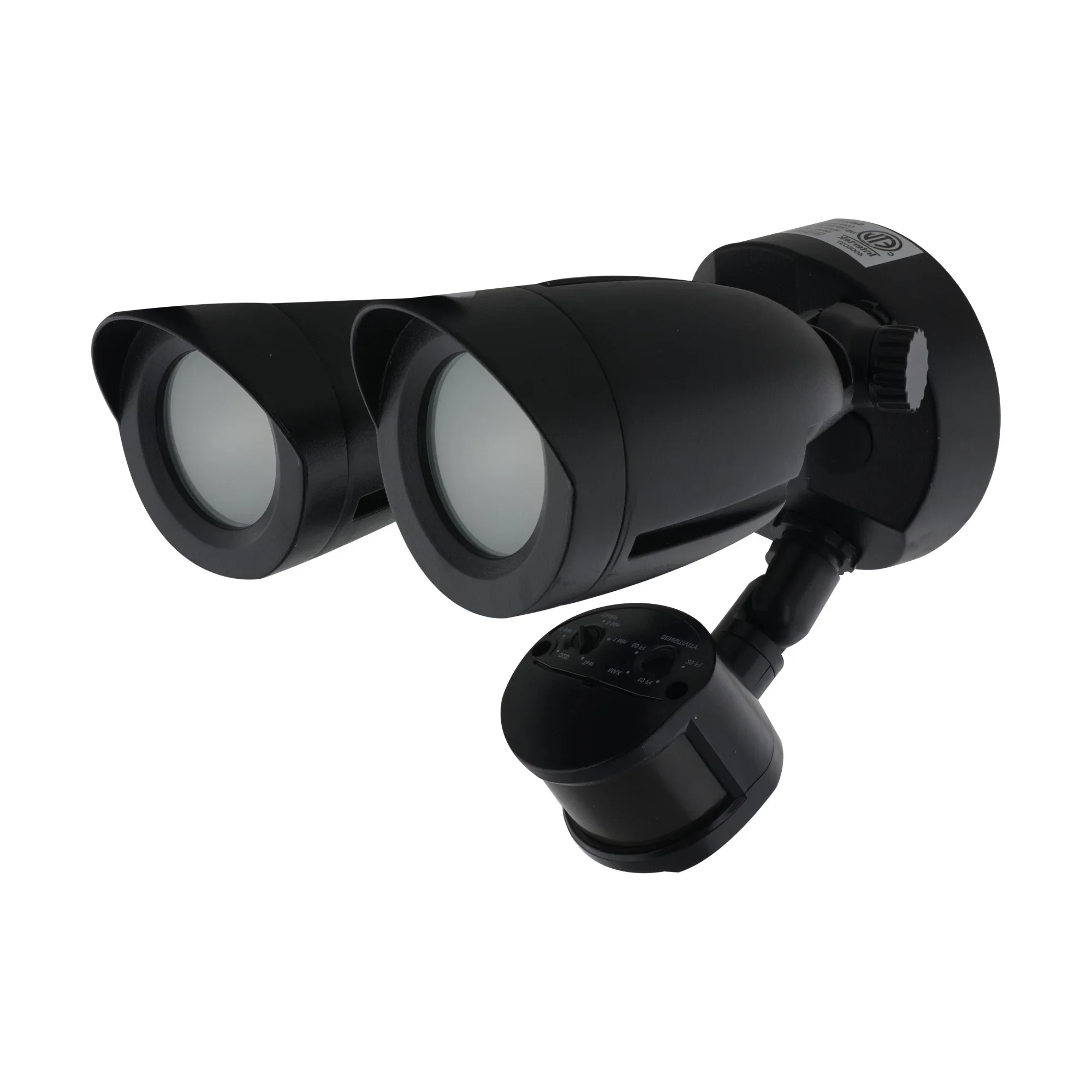 Nuvo Lighting LED Security Light Dual Head With Motion Sensor Black Finish 3000K