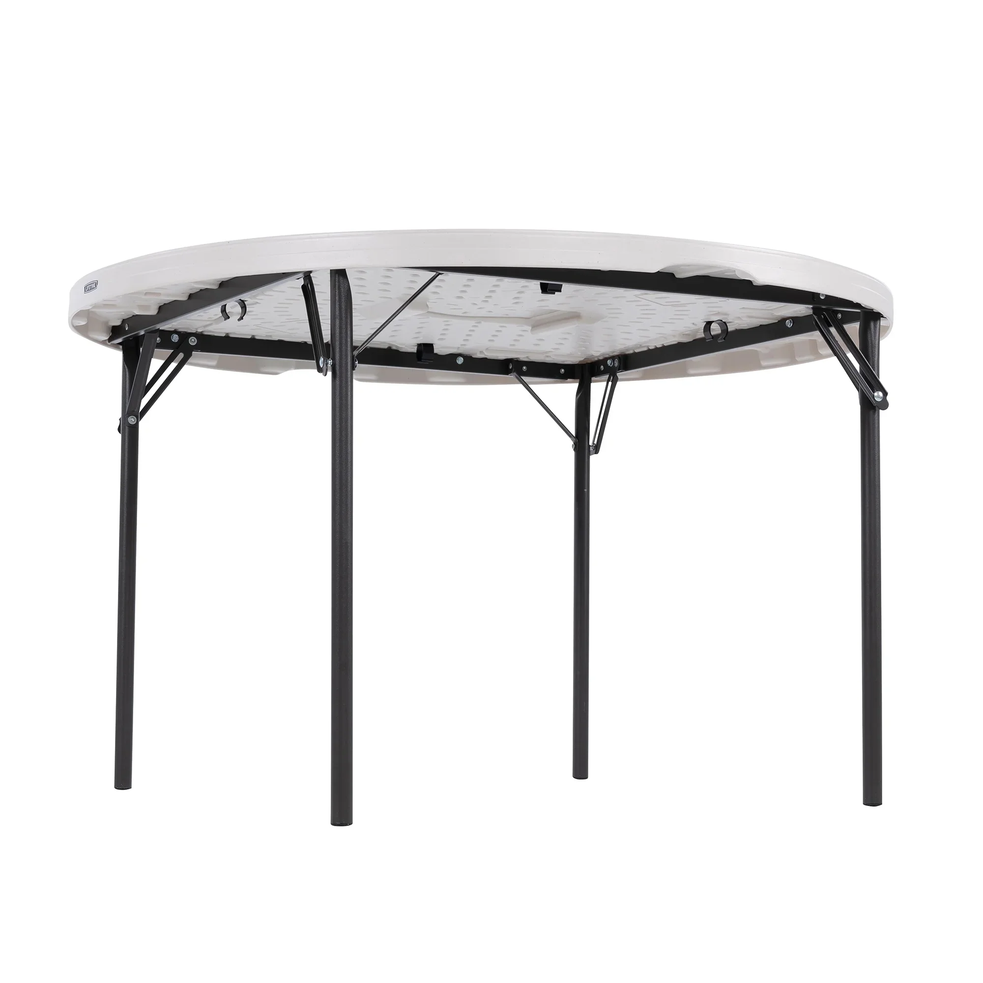 Lifetime 48 inch Round Folding Table, Indoor/Outdoor, Light Commercial Grade, Almond (80874)
