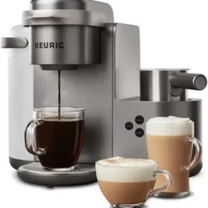 Restored Keurig KCK84NK K-Cafe C Single Serve K-Cup Pod Coffee, Latte and Cappuccino Maker, Nickel (Refurbished)