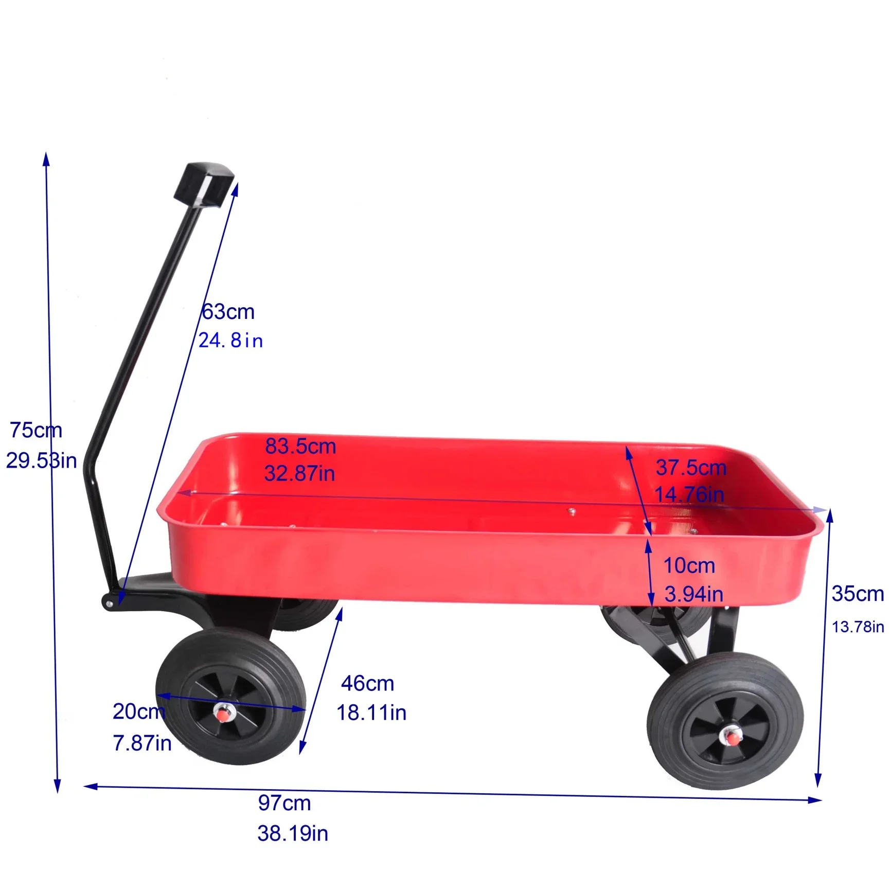 Collapsible Folding Wagon, Push Pull Foldable Beach Wagon Cart with All-Terrain Wheels, Heavy Duty Utility Grocery Wagon for Outdoor Camping Garden Sport Shopping,Pink