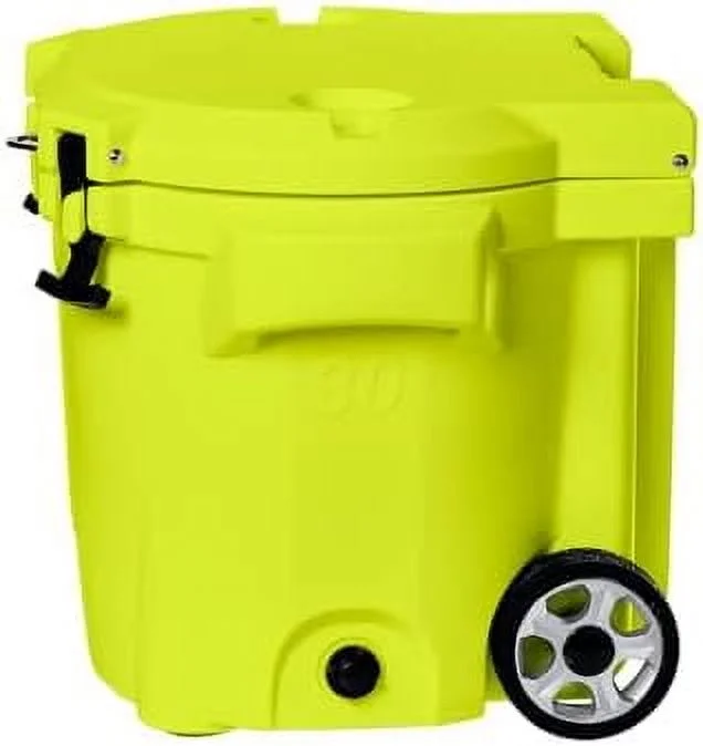 30 Quart Wheeled Hard Cooler Insulated Portable Ice Chest Box Durable, All-Terrain Rolling Cooler for Beach, Drink, Beverage, Boating, Fishing, Camping, and Outdoor Activities