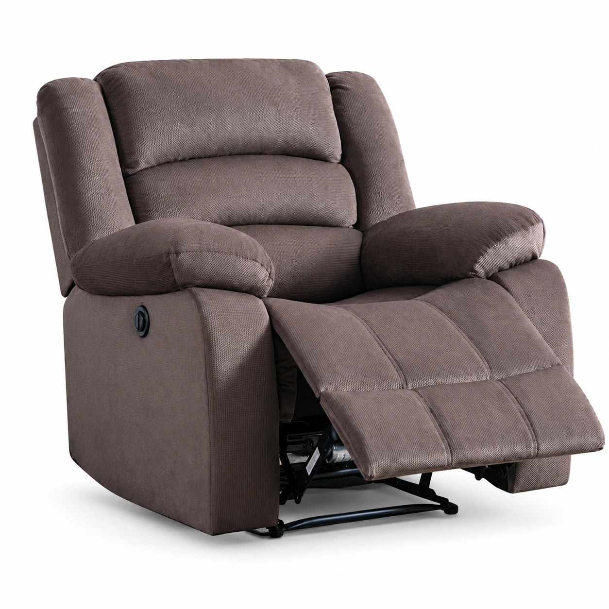 Bonzy Home Power Recliner Chair, Fabric Electric Reclining Chair with Overstuffed Cushion and Back, Comfy Oversized Recliners for Living Room, Bedroom, Adults