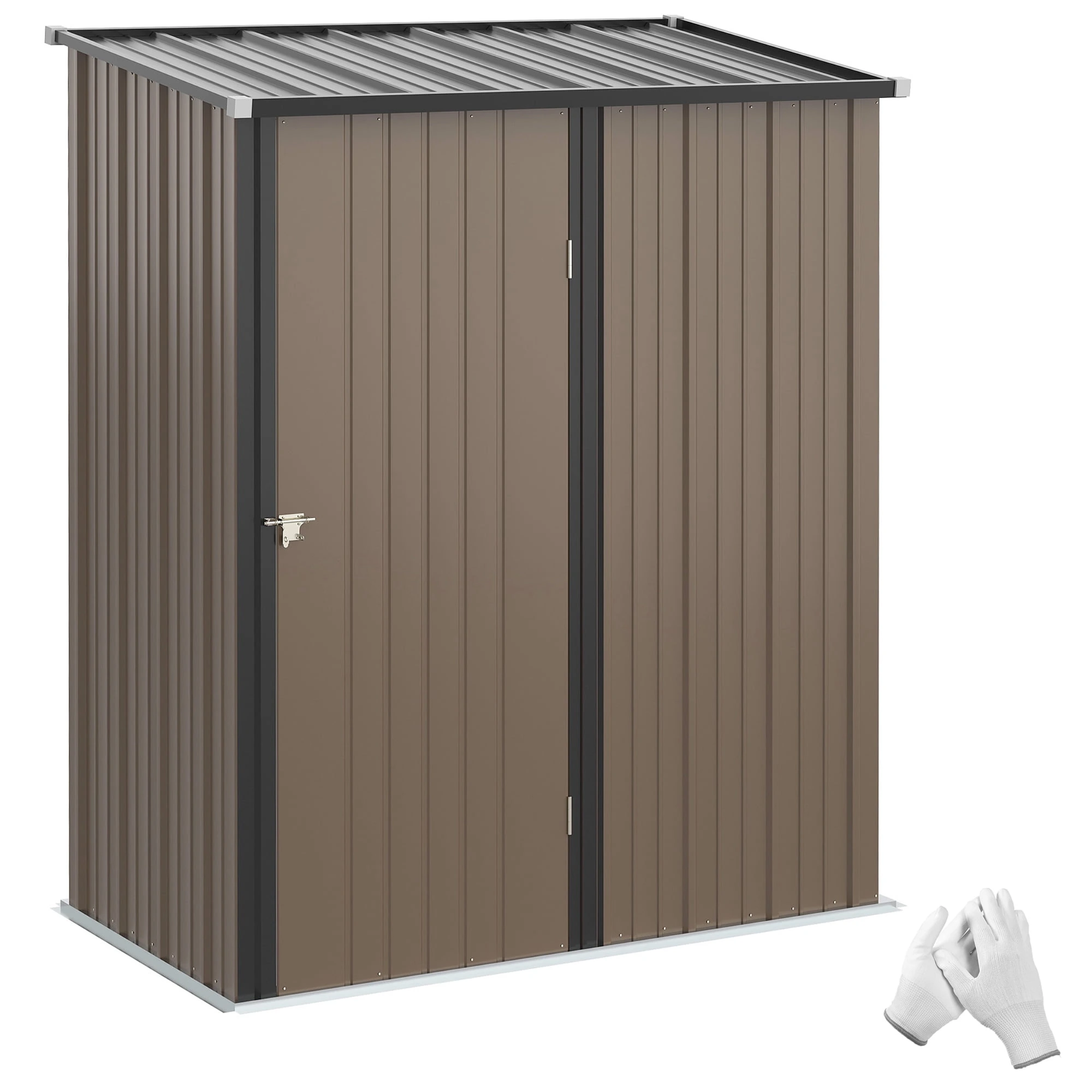 Outsunny 5'x3' Outdoor Storage Shed w/ Single Door