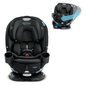 Graco Turn2Me 3-in-1 Convertible Car Seat, Rotating, Rear & Forward-Facing, Highback Booster, SnugLock, Cambridge