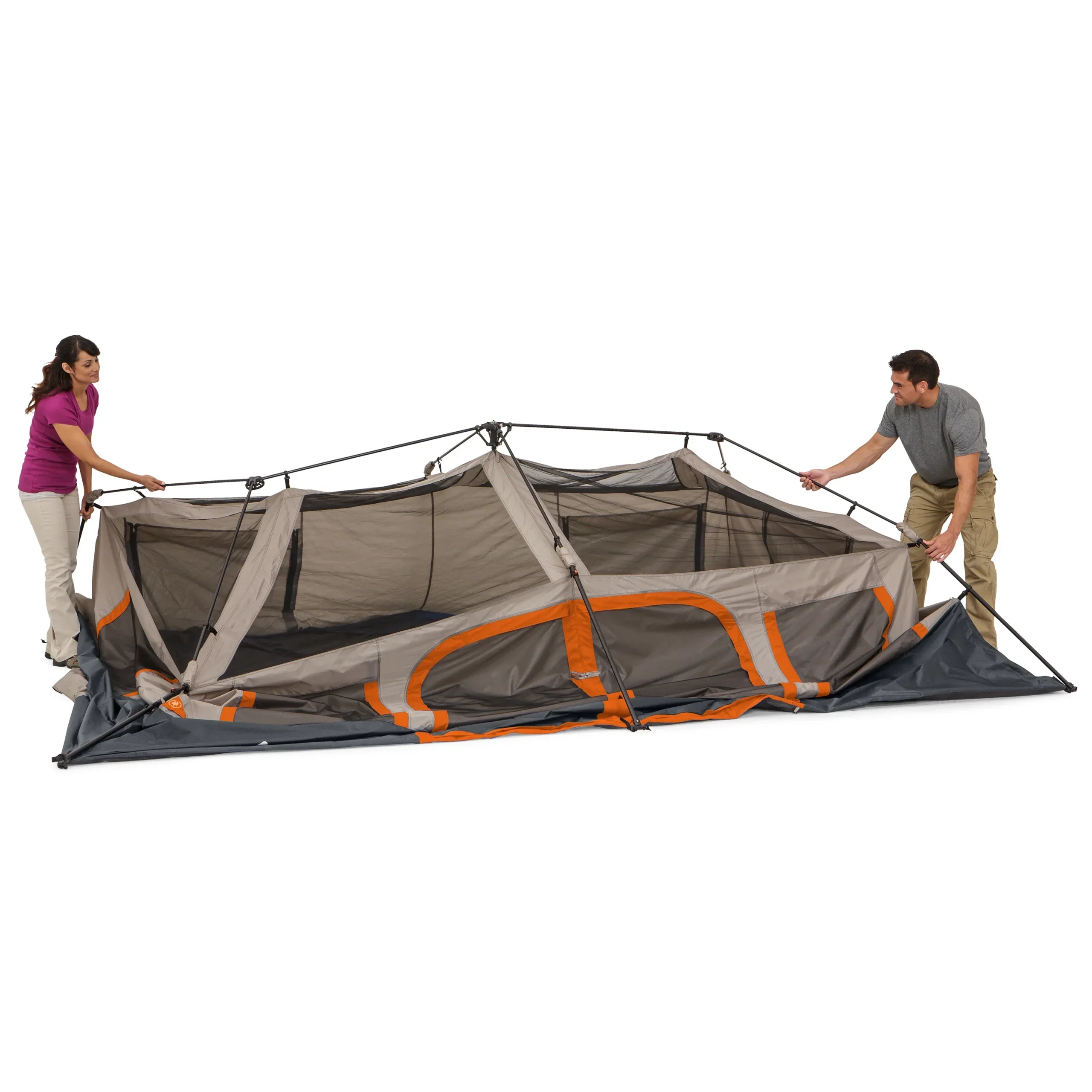 Ozark Trail 10-Person Instant Cabin Tent -C 2-Room Family Camping Tent with Rainfly