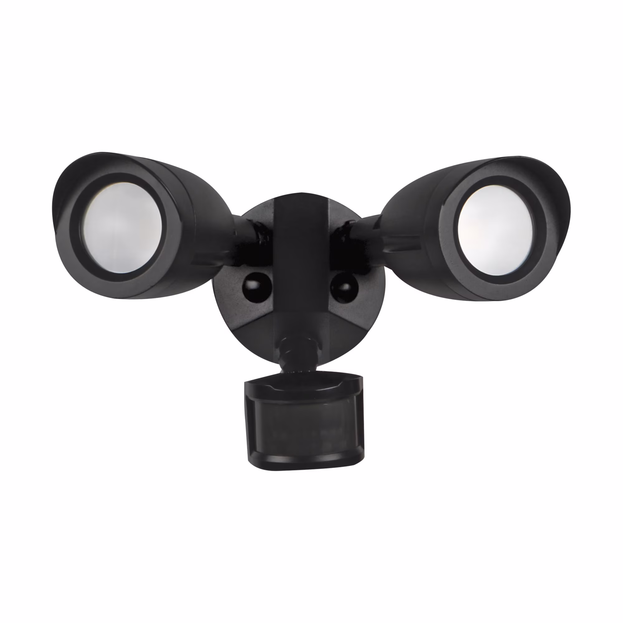 Nuvo Lighting LED Security Light Dual Head With Motion Sensor Black Finish 3000K
