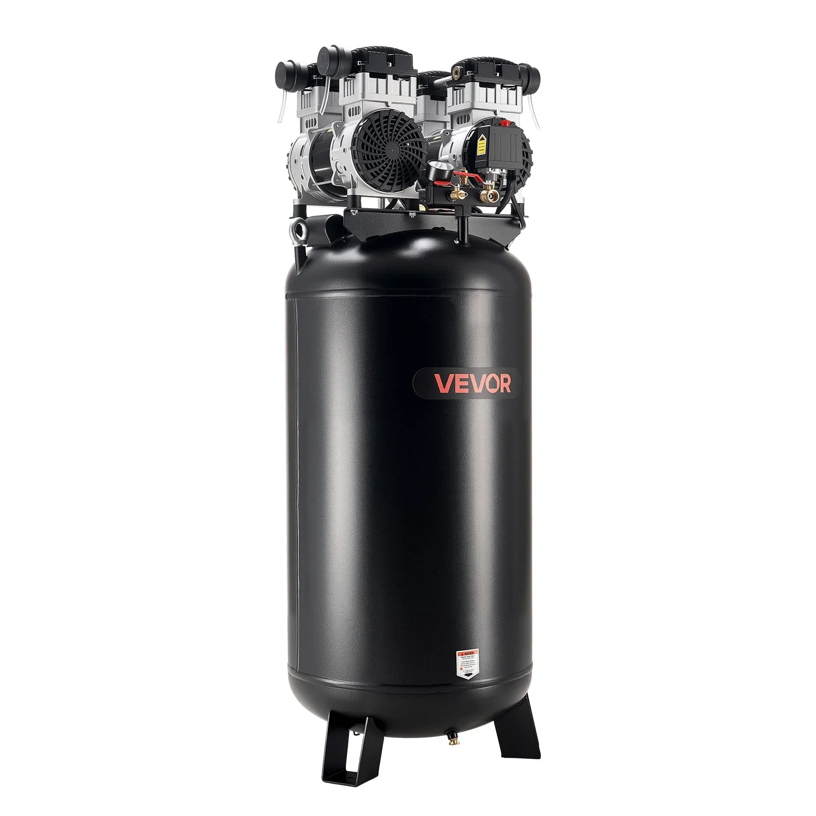 VEVOR 60 Gallons Heavy-Duty Air Compressor, 4HP 10SCFM at 90PSI Air Compressors with Max 125PSI Pressure, Oil-Free Compressor Tank(230V 60Hz, No-Plug)