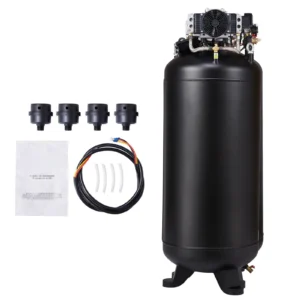 KFFKFF 80 Gallon Air Compressor, 6.5HP, 15.5SCFM@90 PSI, Two-Stage 145PSI, Lubrication-Free, 86dB Low Noise, Suitable for Industrial Production, Building, Car Maintenance