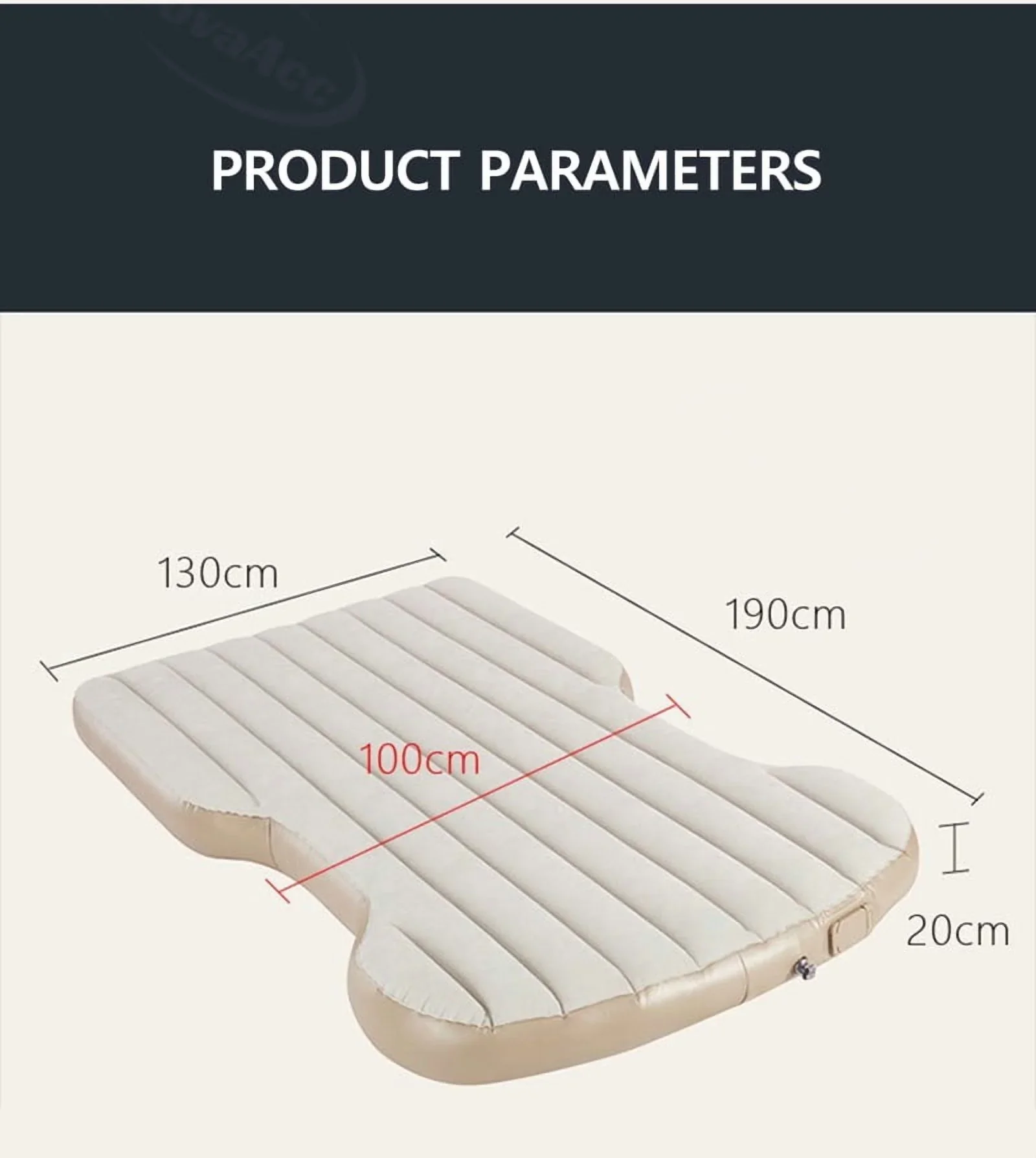 Car Inflatable Mattress For Tesla Model Y Juniper 2021-2025 PVC Flocking Portable Foldable Travel Bed Outdoor Travel Camping Air Mattress