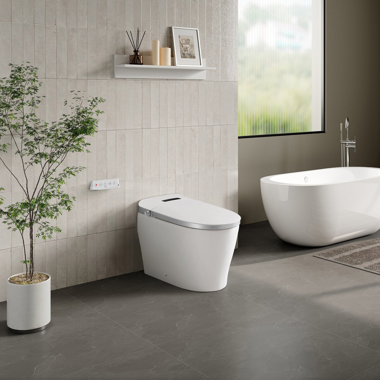OVE Decors Monroe Smart Bidet Toilet with Built-in Tank