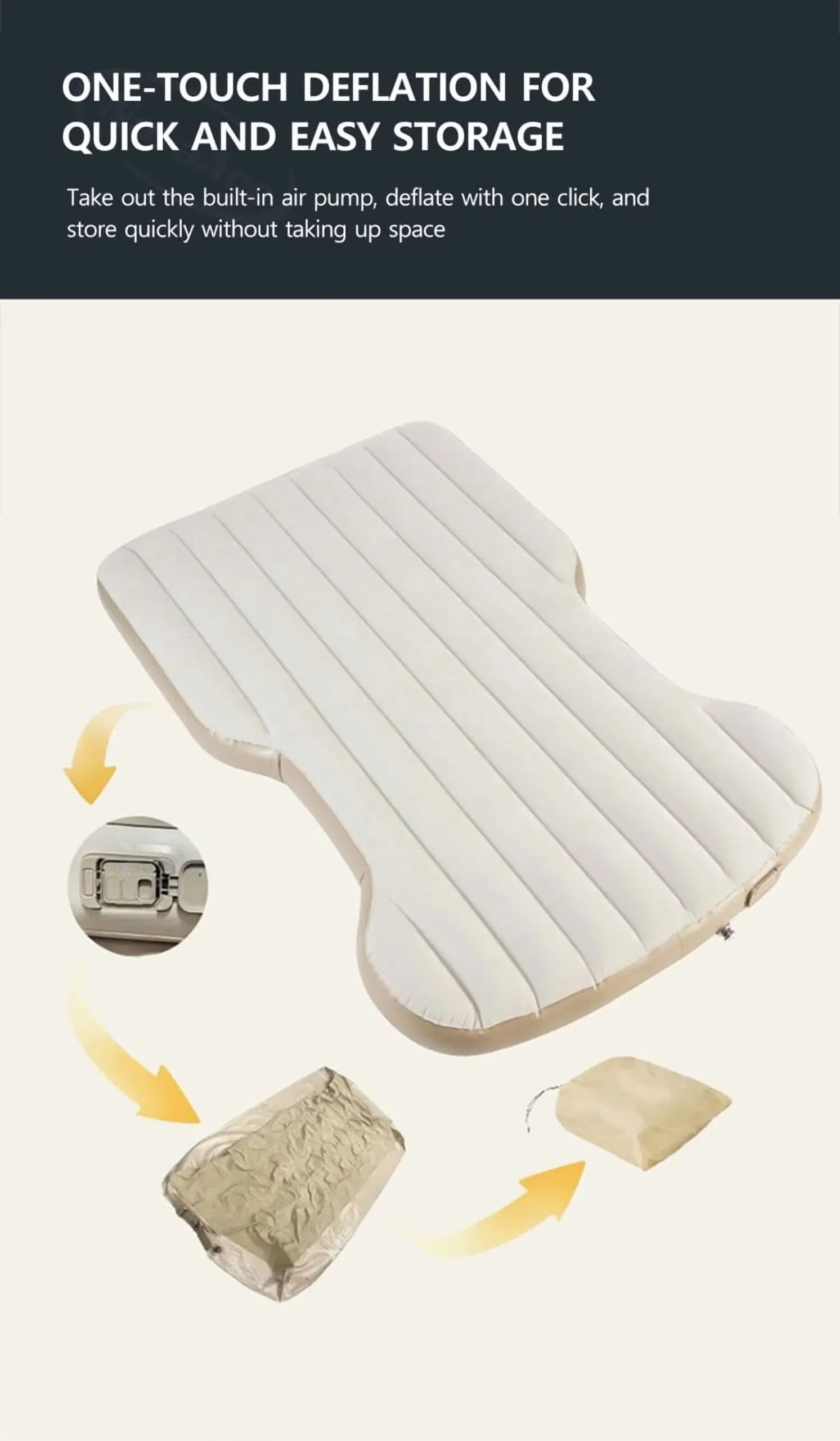 Car Inflatable Mattress For Tesla Model Y Juniper 2021-2025 PVC Flocking Portable Foldable Travel Bed Outdoor Travel Camping Air Mattress