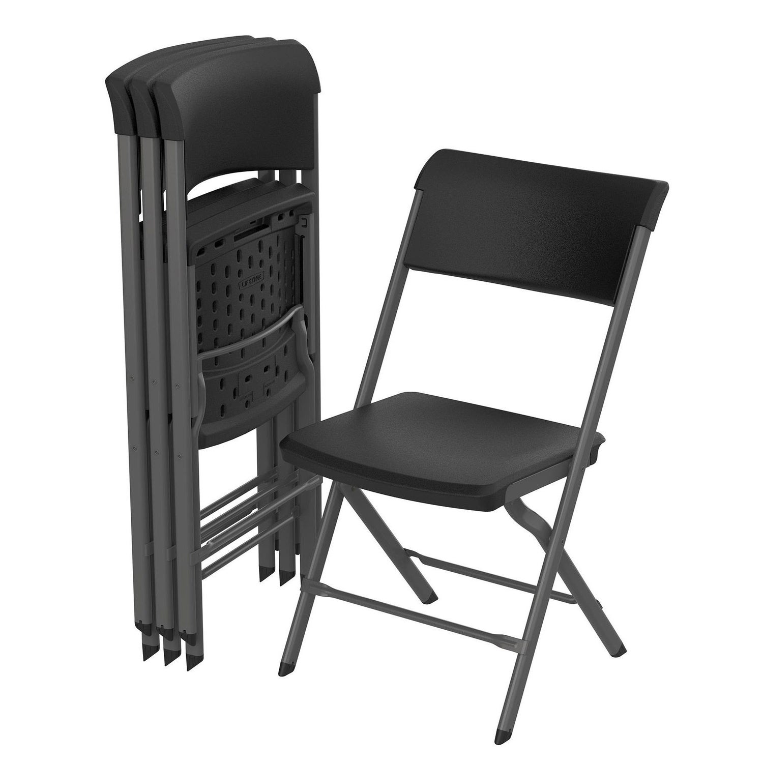 Lifetime Bypass Commercial Folding Chairs, 4-pack