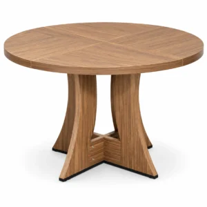 MARNUR Round Dining Table for 4 Persons 47" Kitchen Table for Dining Room Kitchen, Walnut (Only Table)