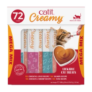 Catit Creamy Lickable Cat Treats Mega Mix, 72 - Count