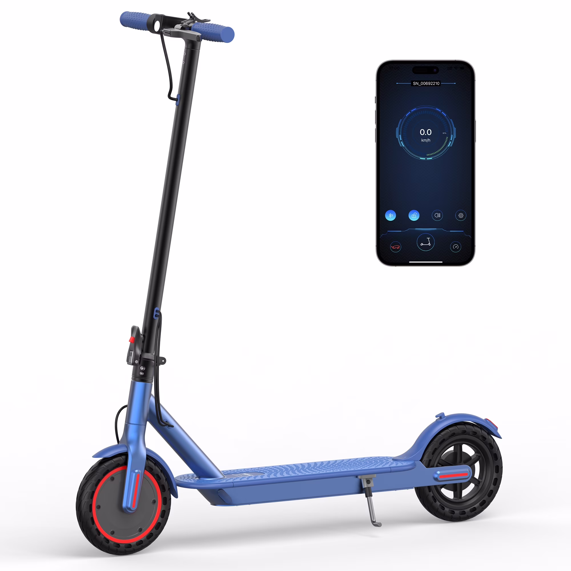 AOVOPRO WHITE ES80 350W 8.5' Foldable Electric Scooter for Adults and Child, 21 Miles Range