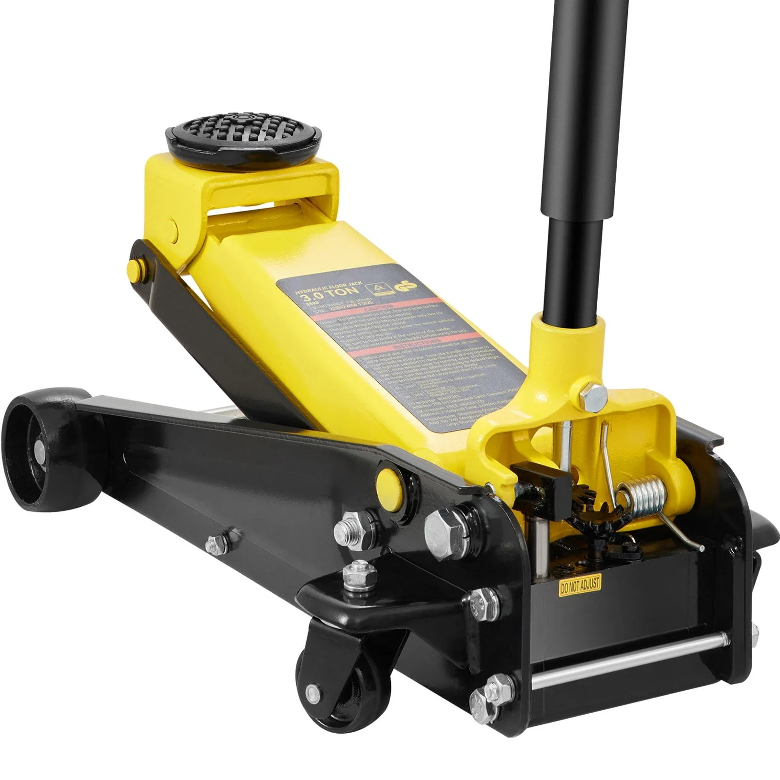 VEVOR Low Profile Floor Jack 3 Ton Heavy Steel Single Piston Hydraulic Pump