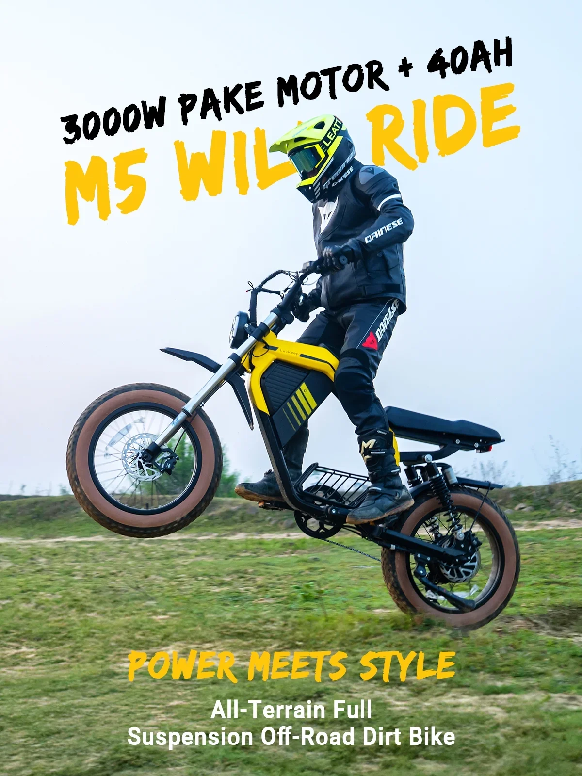 Luckeep M5 Electric Bike for Adults/Teen, 1500W Peak Motor, Max 32MPH, 48V 15AH Battery, Max 60 Miles Electric