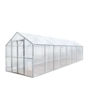 TMG Industrial 8' x 26' Greenhouse Grow Tent w/20 Mil Ripstop Leno Mesh PVC Cover, Galvanized Steel Frame, Roll-up Windows, TMG-GH826
