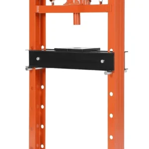 20 Ton Hydraulic Shop Press, H-Frame, 7-Hold Adjustable Height, with Movable Plates and Dust Cover, for Garage or Professional Users, Orange
