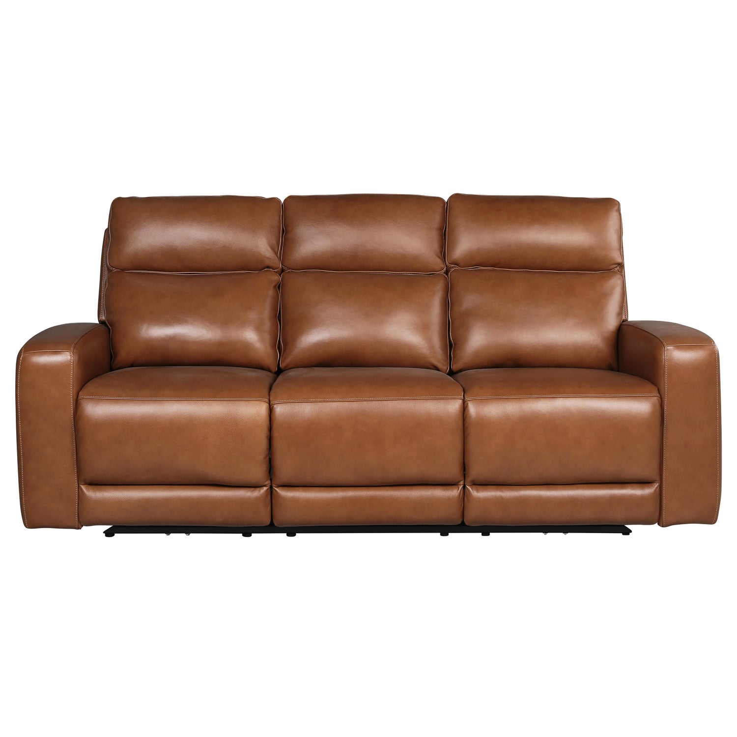 NiceLink Marlowe Top Grain Leather Power Sofa with Lumbar Support