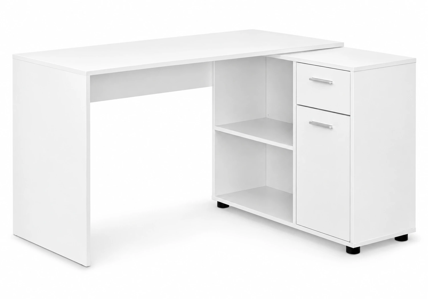 Monarch Specialties Computer Desk, Home Office, Corner, Storage Drawers, 46"l, L Shape, Work, Laptop, Laminate, White, Contemporary, Modern